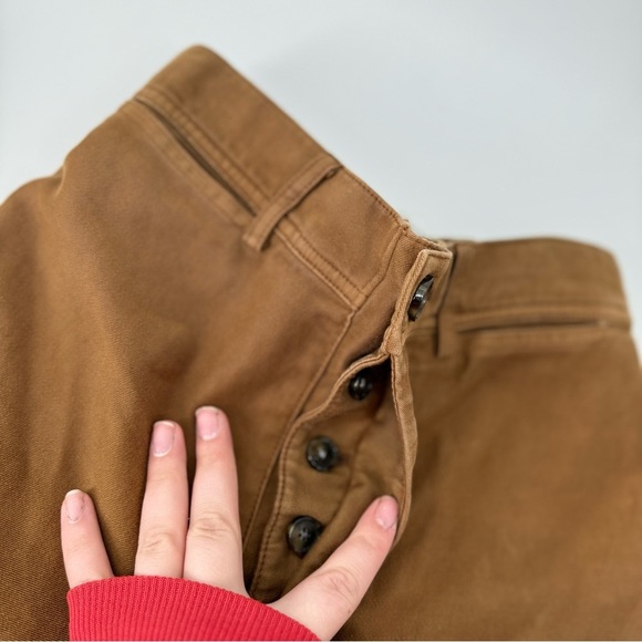 Caron Callahan High Rise Wide Leg Sailor TanGreen Pants - Picture 4 of 4